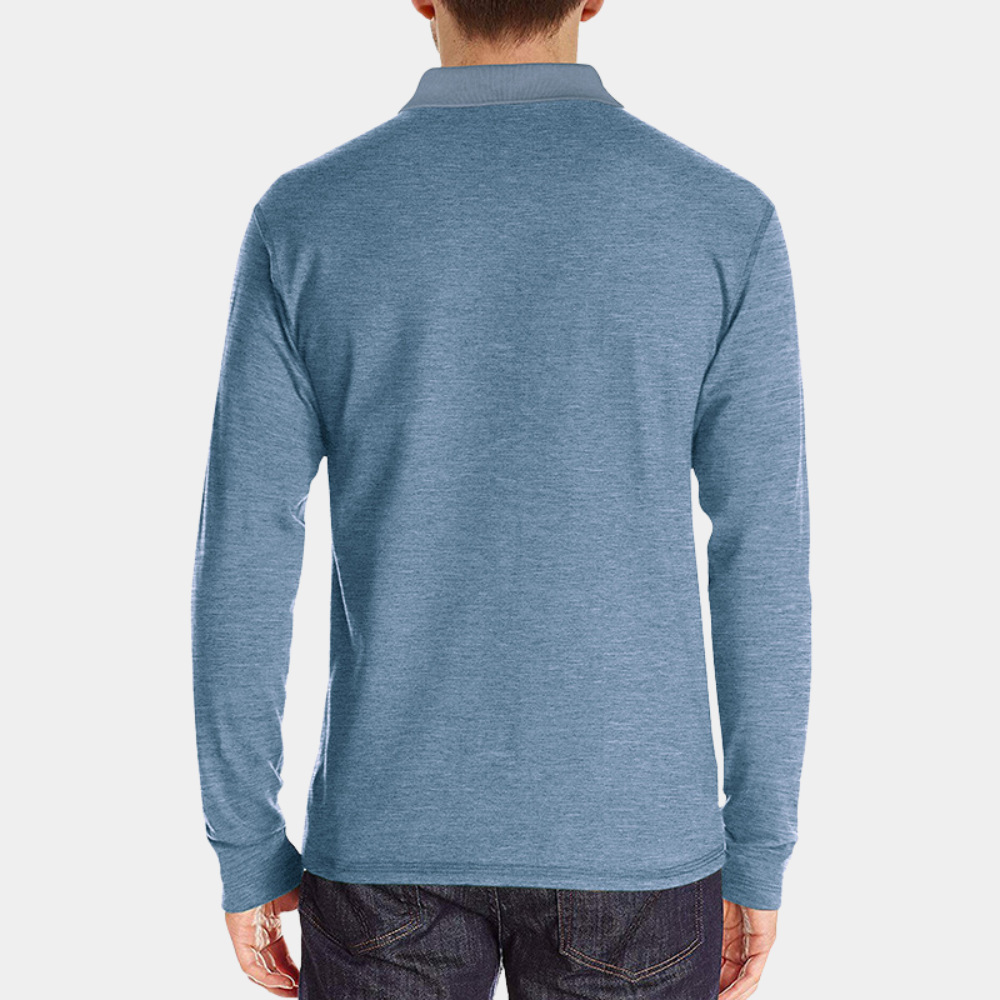 Harm - Heren poloshirt met lange mouwen
