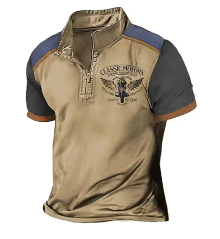 Kritsada - Stijlvol poloshirt met halve rits