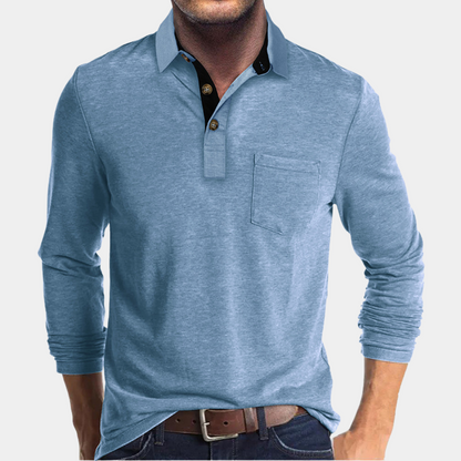 Harm - Heren poloshirt met lange mouwen