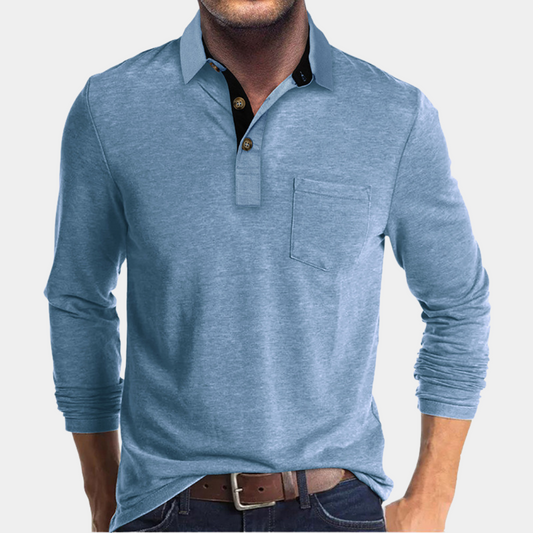 Harm - Heren poloshirt met lange mouwen
