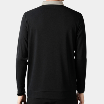 Jacek - Heren Casual Poloshirt met Lange Mouwen