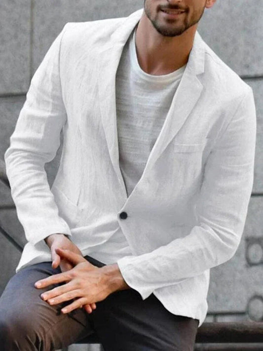 Moderne linnen blazer voor de trendbewuste man