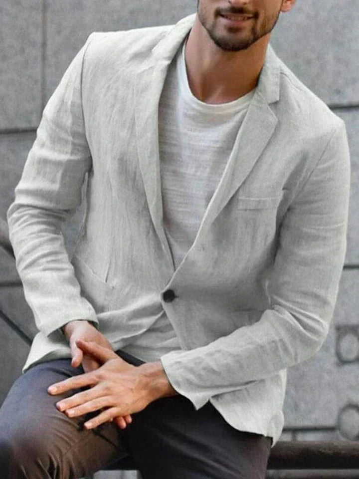 Moderne linnen blazer voor de trendbewuste man